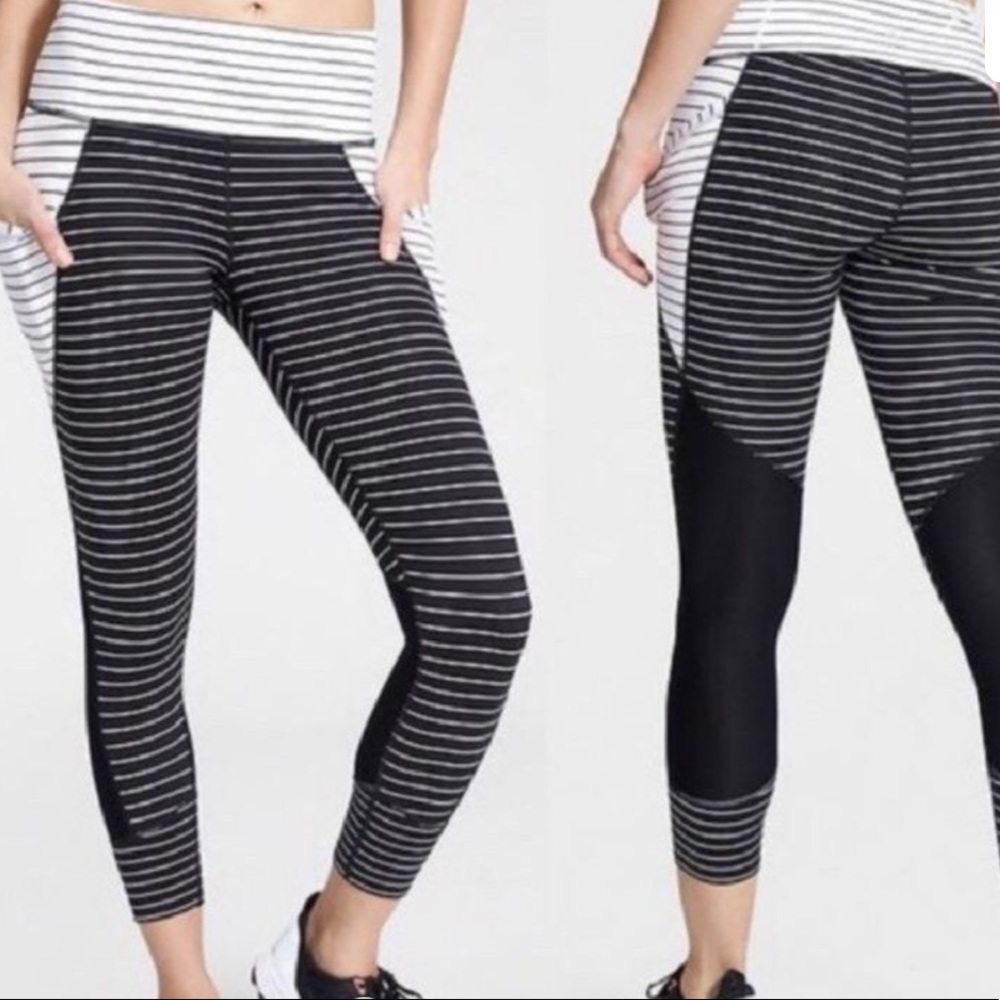 Athleta Relay Capri - Striped
